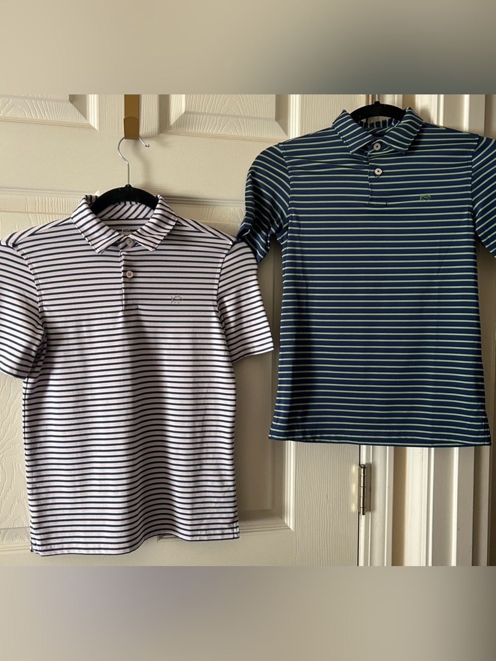 Southern Tide Boys Youth Sz Med 8-10 Stripe Driver Performance 2 Polos School